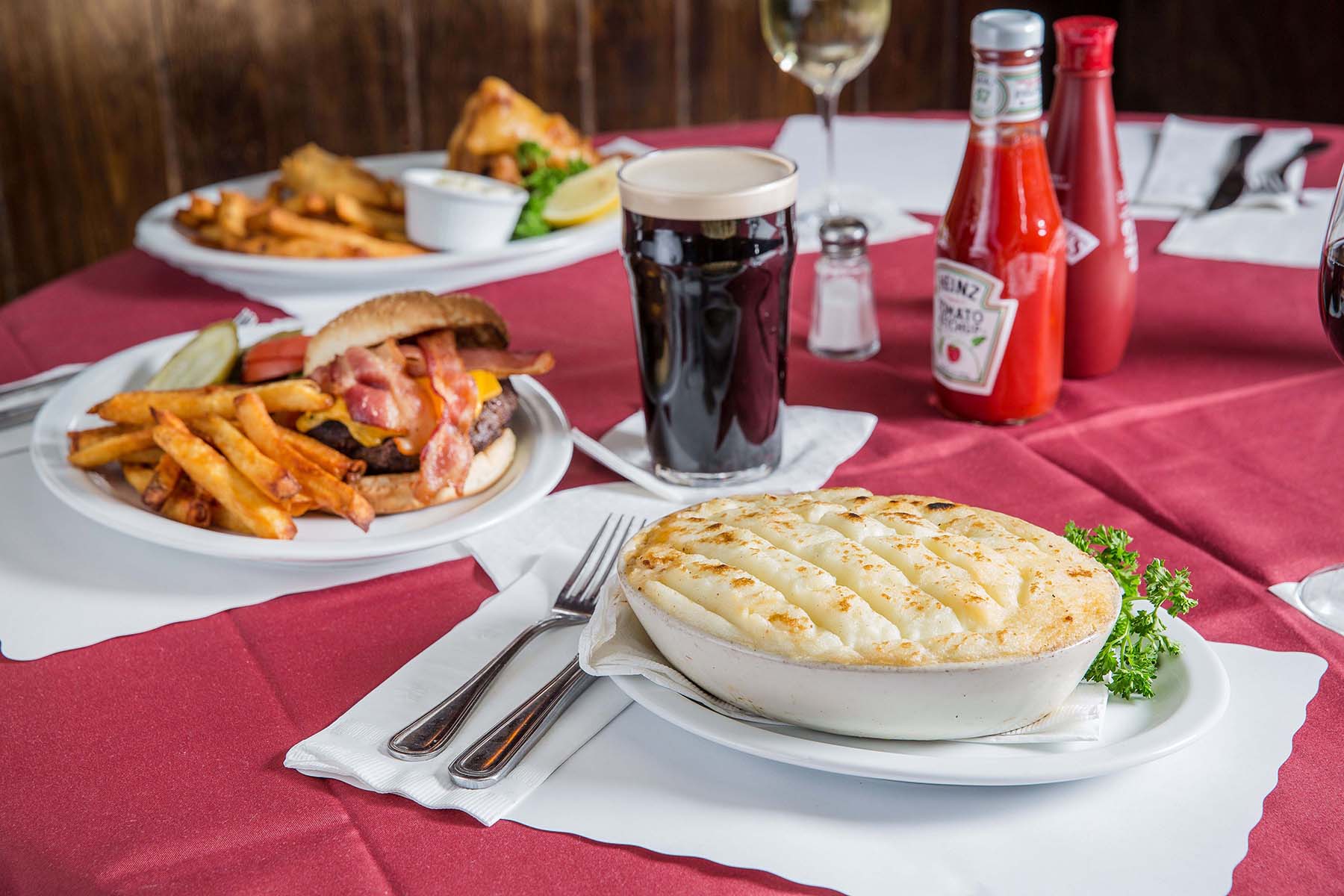dining table with some of our menu items